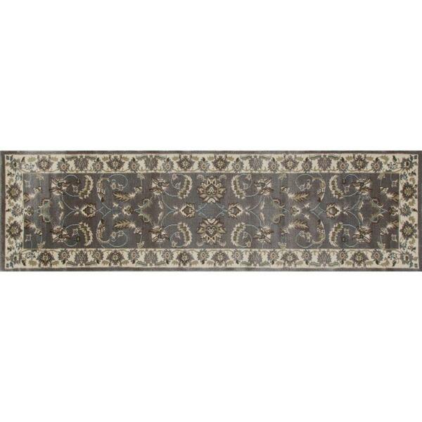 Art Carpet 2 X 8 Ft. Arabella Collection Scrollwork Woven Area Rug, Gray 841864102130